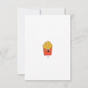 Pommes-Frites-Thema Dankeskarte