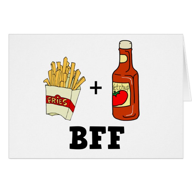 Pommes-Frites u. Ketschup BESTE FREUNDIN (Vorderseite (Horizontal))
