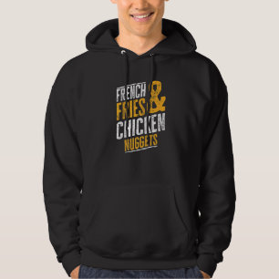 Pommes frites und Chicken Nuggets Hoodie