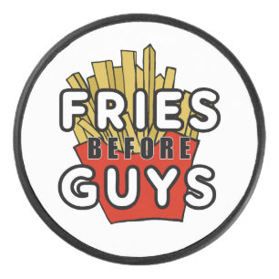 Pommes frites vor dem Design der Typ Eishockey Puck