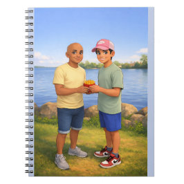 Pommes teilen am See Notizblock