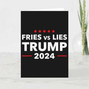 Pommes Vs Lügen Trump 2024 Französische Fritten Tr Karte