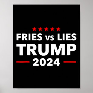 Pommes Vs Lügen Trump 2024 Französische Fritten Tr Poster