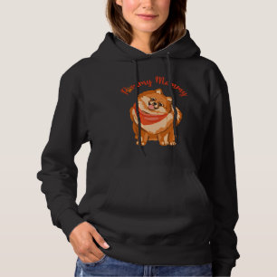 Pommy Mommy Niedlich Brown Spitz German Spitz Hoodie