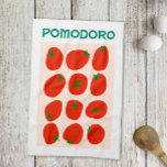 Pomodoro Italian Tomato Retro Moderner Vintager St Geschirrtuch<br><div class="desc">Dieses Küchentuch im Retro-Stil mit hellroten italienischen Tomaten. Es wird in Ihrer Mod-Küche perfekt aussehen.</div>