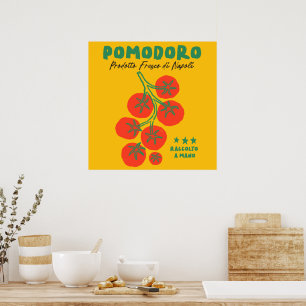 Pomodoro-Tomate Gelb Italienischer Markt Poster