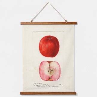 Pomologisches Aquarellfarbe Wandteppich Mit Holzrahmen