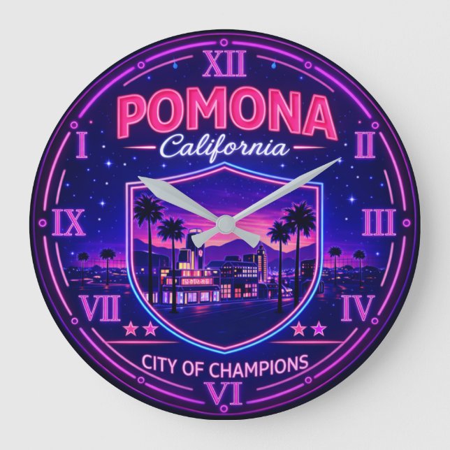 Pomona California Große Wanduhr (Vorderseite)