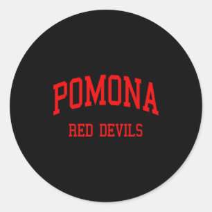 Pomona High School HS Pomona CA Retro Runder Aufkleber