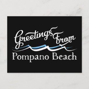 Pompano Beach Water Waves Postkarte