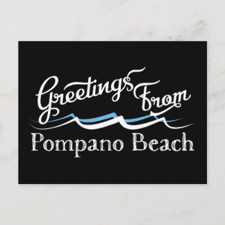 Pompano Beach Water Waves Postkarte
