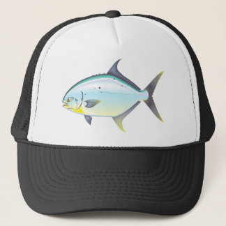 Pompano-Florida-Fischvektorillustration Truckerkappe