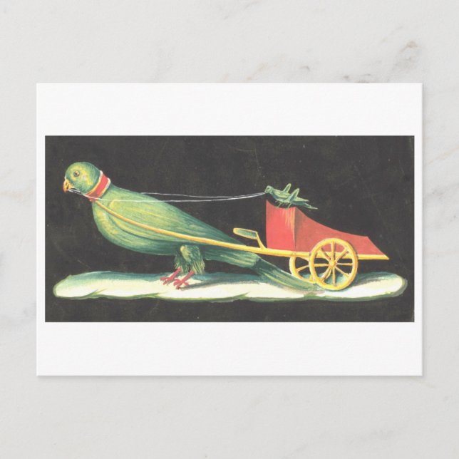Pompei Fresco der Cricket Driving Bird Carriage Postkarte (Vorderseite)