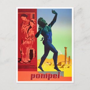 Pompei Italien Vintage-Reise Postkarte