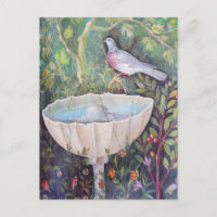 Pompeii Fresco von Pigeon über einem Brunnen
