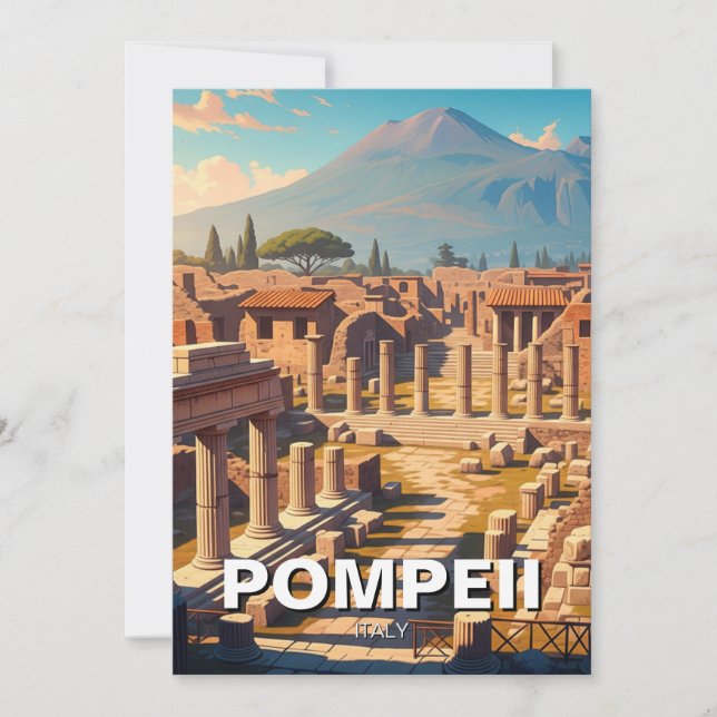 Pompeii Italien Monte Vesuvius Reisen Feiertagskarte (Vorderseite)