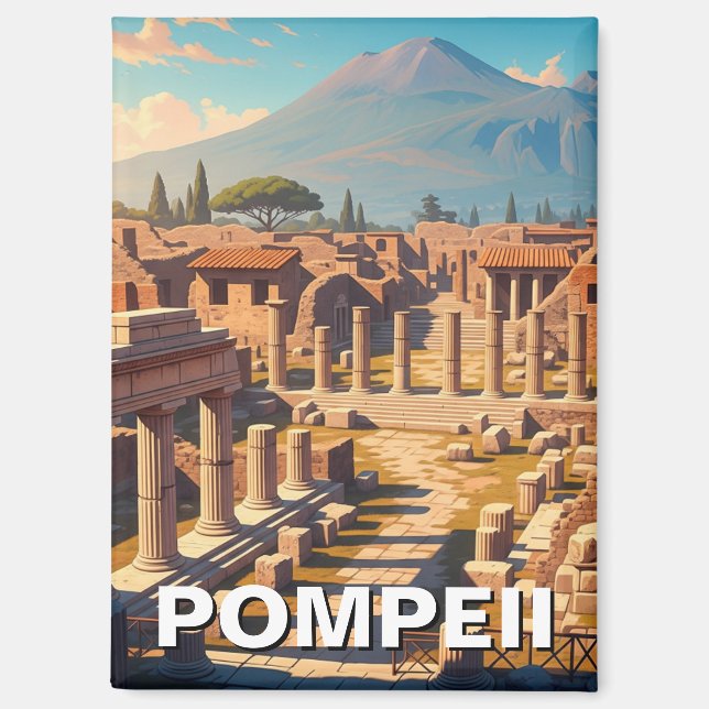 Pompeii Italien Monte Vesuvius Reisen Magnet (Vorderseite)