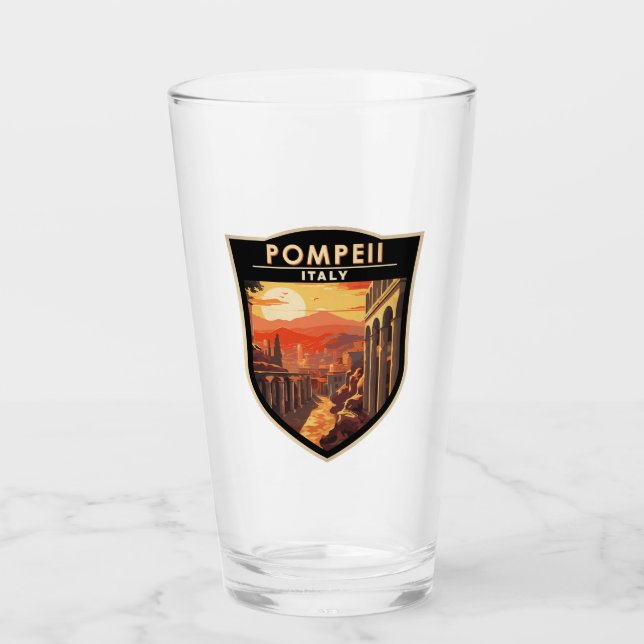 Pompeii Kampanien Italien Reisen Vintag Glas (Vorderseite)