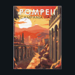 Pompeii Kampanien Italien Reisen Vintag Postkarte<br><div class="desc">Pompeji Vektorgrafik. Nach dem katastrophalen Ausbruch des Vesuv im Jahre 79 n.Chr. wurde Pompeji,  einst eine blühende und elegante römische Stadt,  unter Metern Asche und Bimsstein begraben.</div>