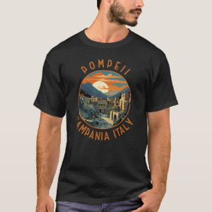 Pompeii Kampanien Italien Retro Distressed Circle T-Shirt