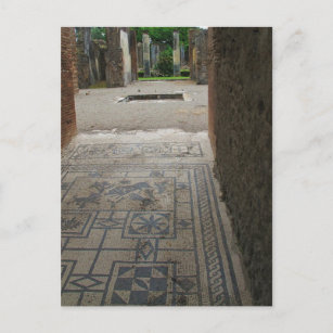 Pompeii Mosaic Floor Postkarte