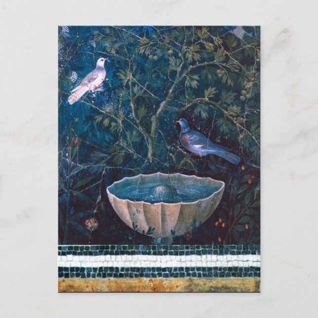 POMPEII-SAMMLUNG / DOVEN IM GARTEN POSTKARTE (Vorderseite)