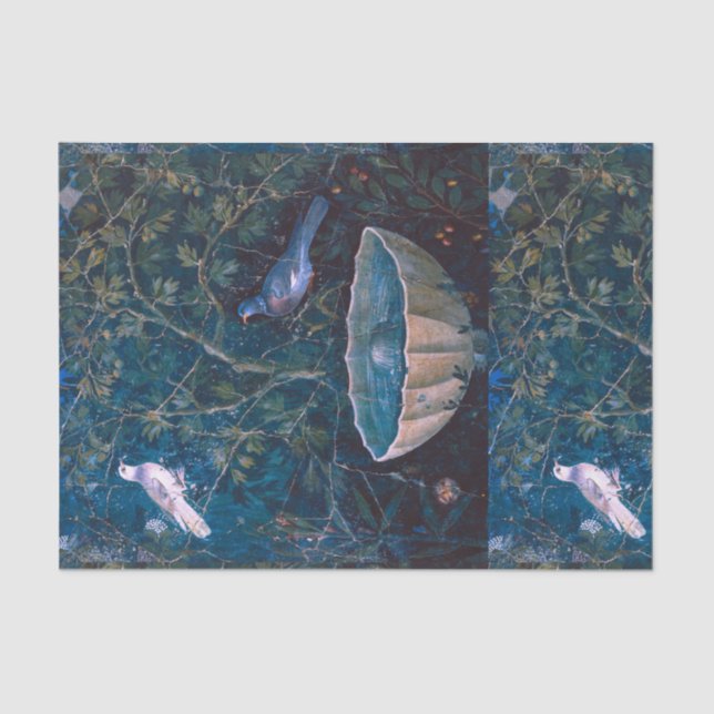 POMPEII-SAMMLUNG / DOVEN IM GARTEN SEIDENPAPIER (Vorderseite)