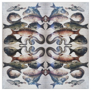 POMPEII-SAMMLUNG/FISCHE, OZEAN - MEERESLEBENSZENE STOFF