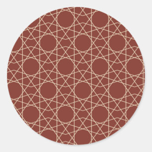 Pompeii-Sand-Geometrie Runder Aufkleber