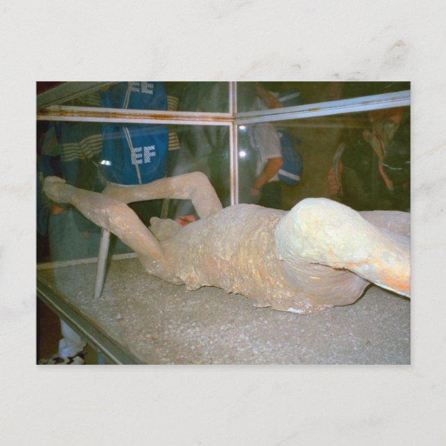 Pompeji, einer der in der Asche gefangenen Bewohne Postkarte (Vorderseite)