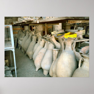 Pompeji, römische Amphorae Poster