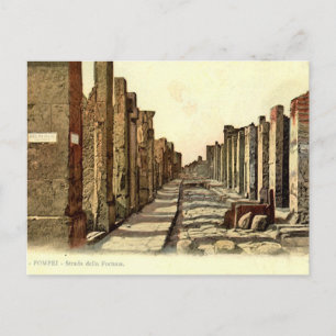 Pompeji, Straße mit Trittsteinen Postkarte