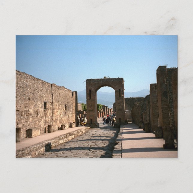 Pompeji, Tor zum Forum Postkarte (Vorderseite)