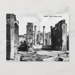 Pompeji, Villa und Vesuv Postkarte