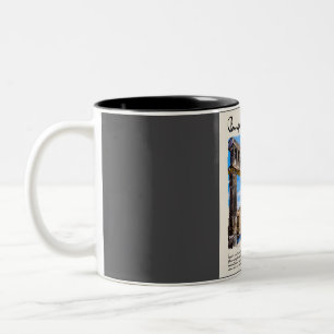 Pompeji Vintage Aquarell Reise Zweifarbige Tasse