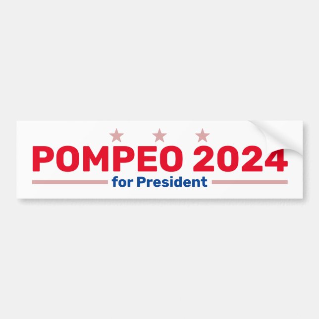 Pompeo 2024 Autoaufkleber (Vorne)