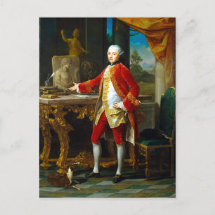 Pompeo Batoni Portrait eines jungen Mannes Postkarte