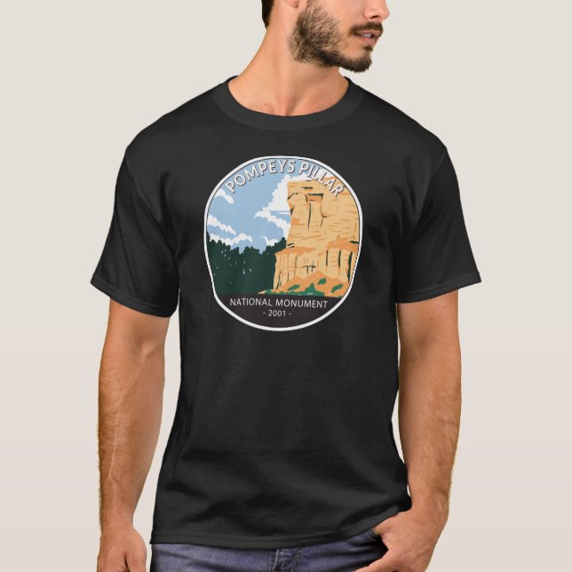 Pompeys Säule Nationalmuseum Montana Vintag T-Shirt (Vorderseite)