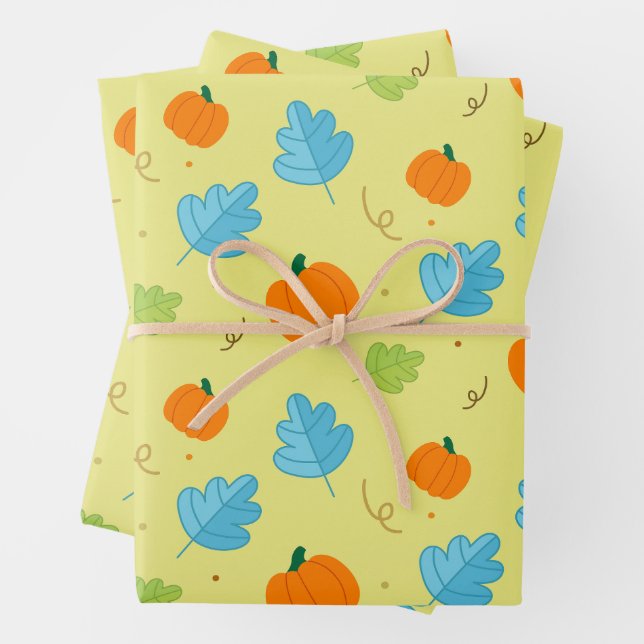 Pompoen Geschenkpapier Set (Beispiel)