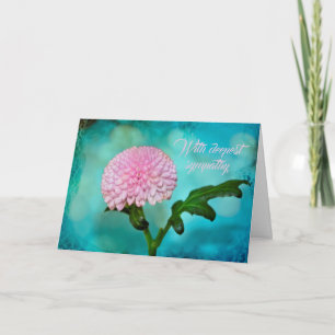 Pompom dahlia - Mit tiefstem Beileid Karte