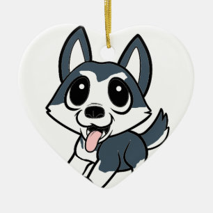 pomsky Cartoon Keramikornament