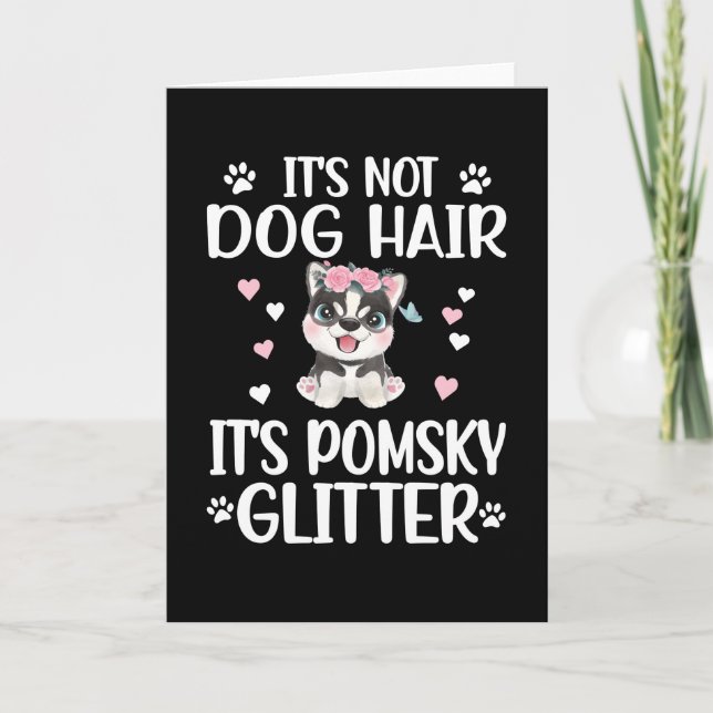 Pomsky Dog Lover Pomsky Owner Pomsky Mama Vater Karte (Vorderseite)
