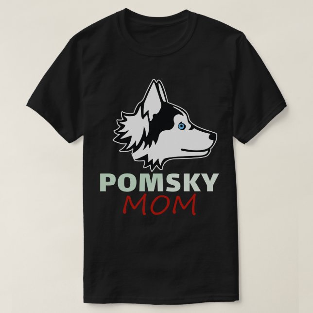 Pomsky for Mama Funny dog Pomsky Liebhaber Funny I T-Shirt (Design vorne)