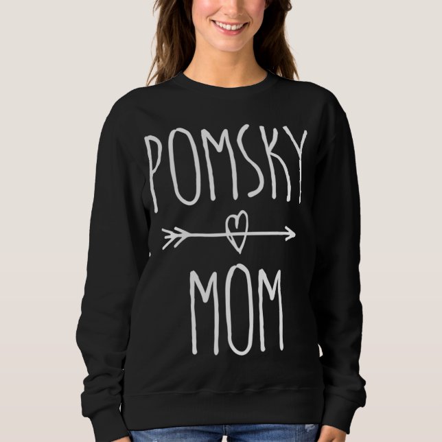 Pomsky Mama Niedlicher Spitz Husky Dog Lover Gesch Sweatshirt (Vorderseite)
