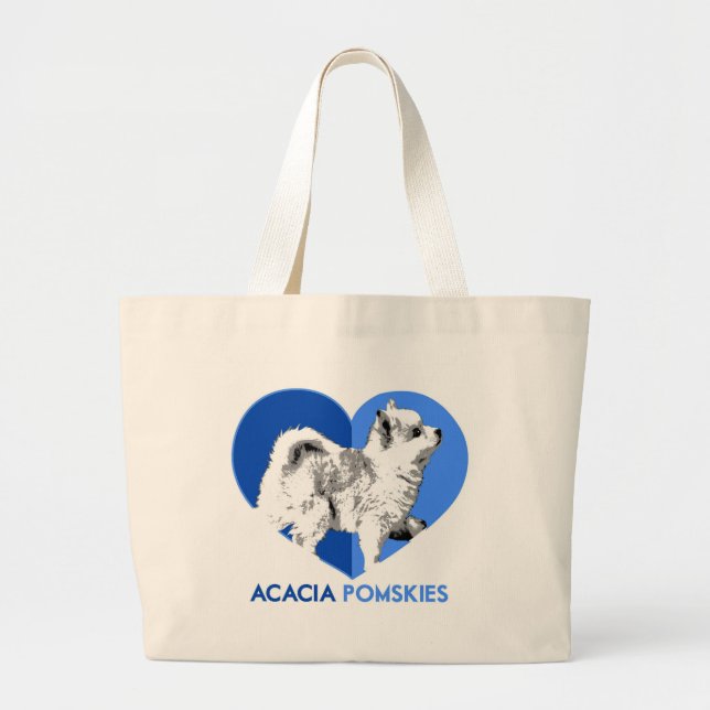 Pomsky Tote Bag Jumbo Stoffbeutel (Vorne)
