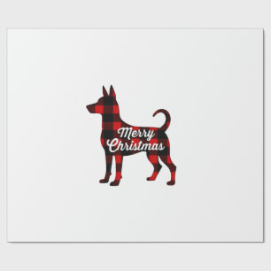 Pomsky Weihnachts Hund Mama Papa Kariert Geschenk Geschenkpapier