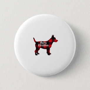 Pomsky Weihnachts Hund Mama Papa Karo Geschenk T-S Button