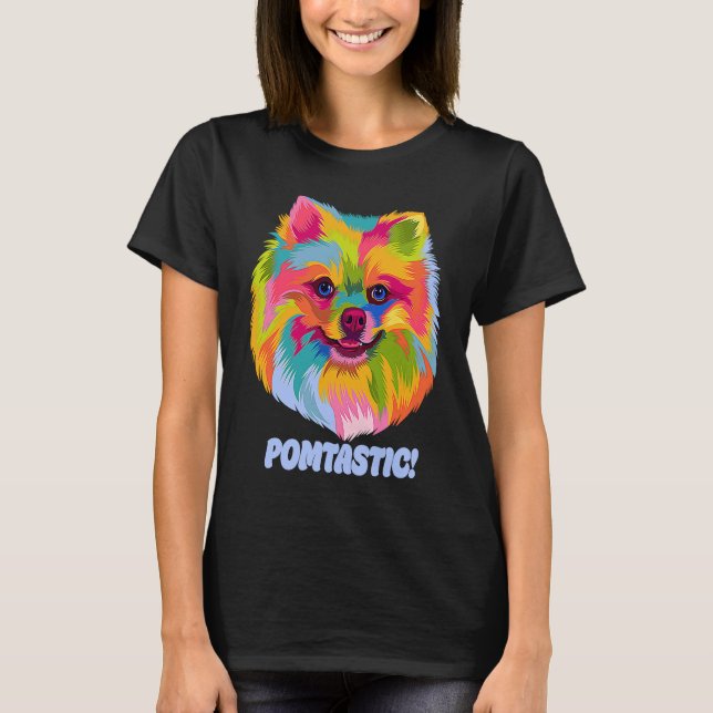 Pomtastic  Pomeranian Humor Pom Pom Animal Pun T-Shirt (Vorderseite)