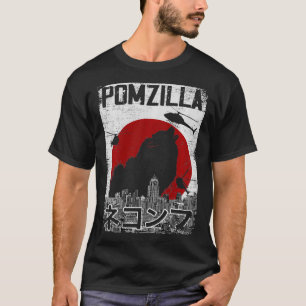 Pomzilla Vintage Retro Pomeranian Hund Haustierlie T-Shirt