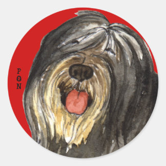 PON-Farbblock Runder Aufkleber